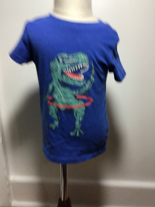 Blue short sleeve Cat & Jack tee shirt with Dino on front in size 18 months